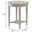 Table de bout antique en ardoise avec tablette inférieure - Décoration de chambre à coucher de style rustique