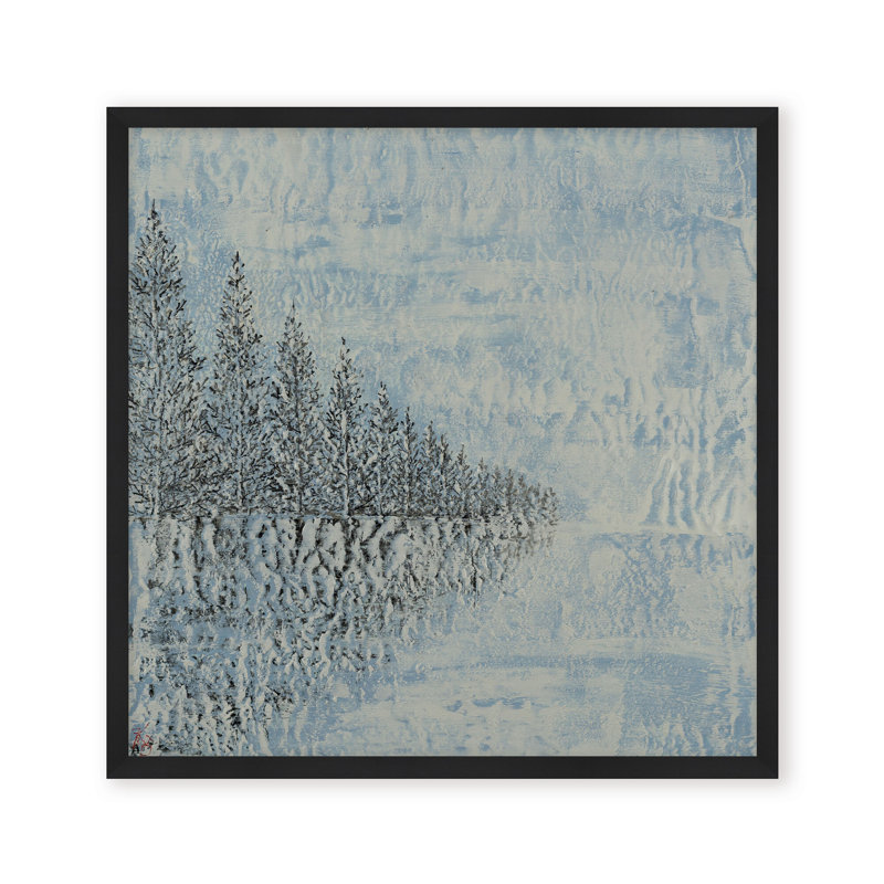 Nature Inspired "Frozen Serenity" Canvas Wall Art By , 12" H x 12" W, Framed Print, Brown