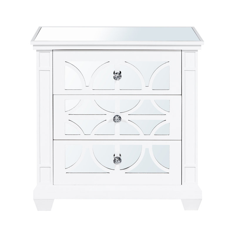 3 Drawer bedside table for Bedroom Living room Furniture, 66cm Chest of Drawers Storage Cabinet