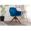 Fauteuil pivotant rembourré en velours-61798413