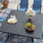 8-Person Square Patio Dining Set With Stackable PVC-coated polyester Chairs-1453488390