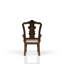 Chaise avec accoudoirs en bois massif Beaune