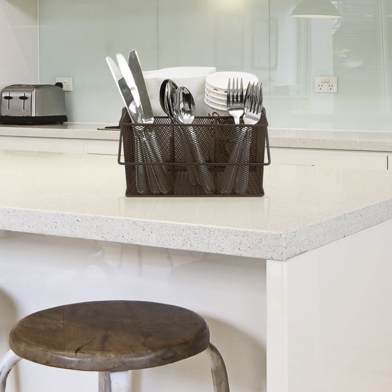 Multi-Purpose Steel Mesh Flatware Caddy