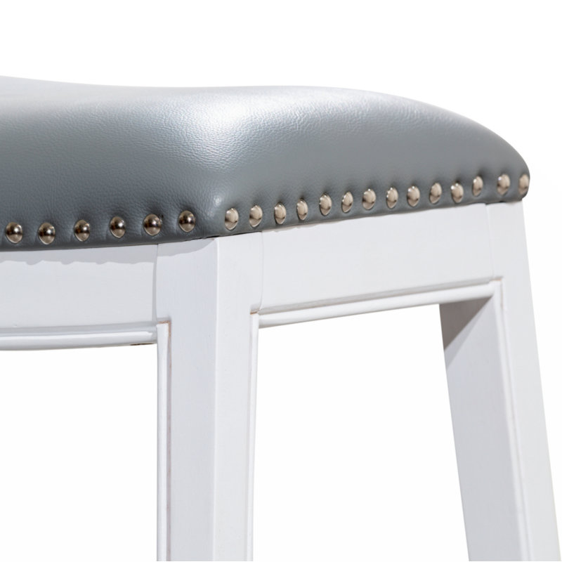 Chaise de salle à manger en tissu, Blanc, Gris
