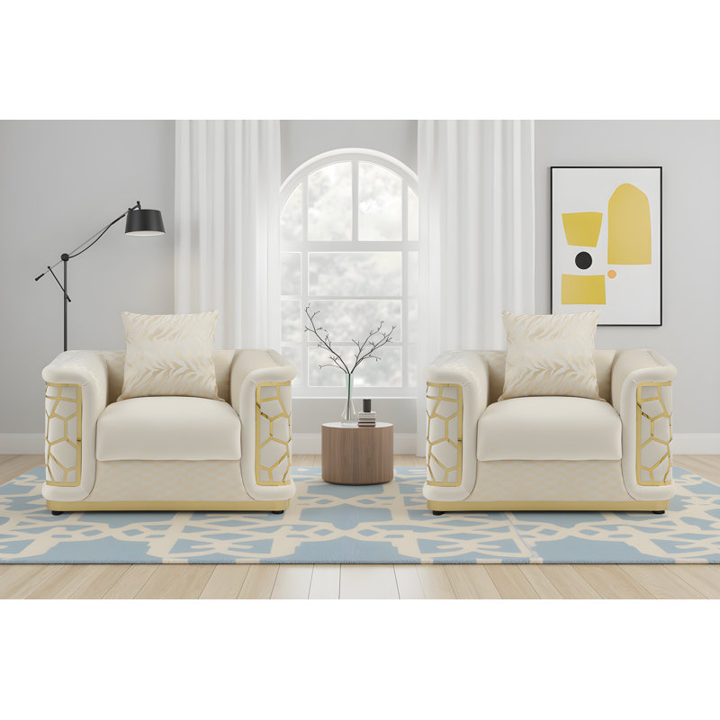 Ensemble de 2 chaises Fermo, Ivoire