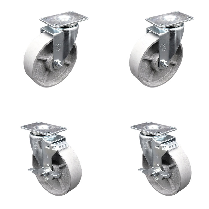 4-Piece Semi Steel Caster Set