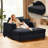 Modern Corduroy Upholstered Sofa Chaise Lounge Chair With Removable Ottoman-843112761-843132497