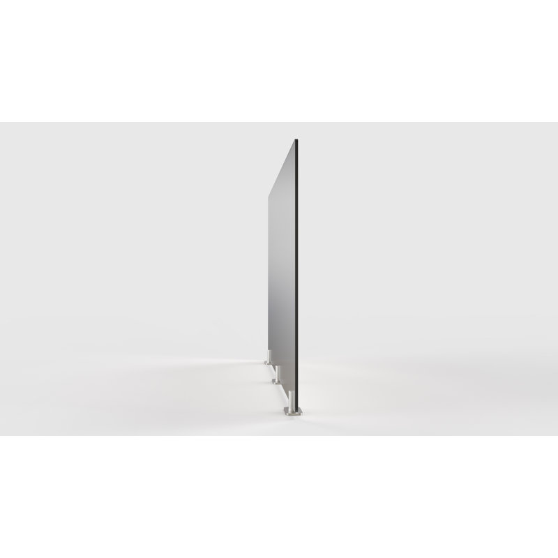 Panneau d'intimité pour bureau à 1 panneau Partition Extender Thermoplastic, H 18 po x l 42 po x P 1,5 po