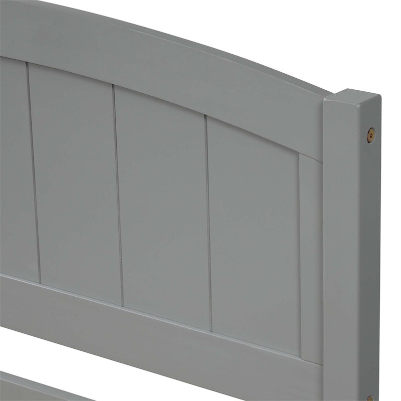 Lit plateforme simple avec deux tiroirs, Gray