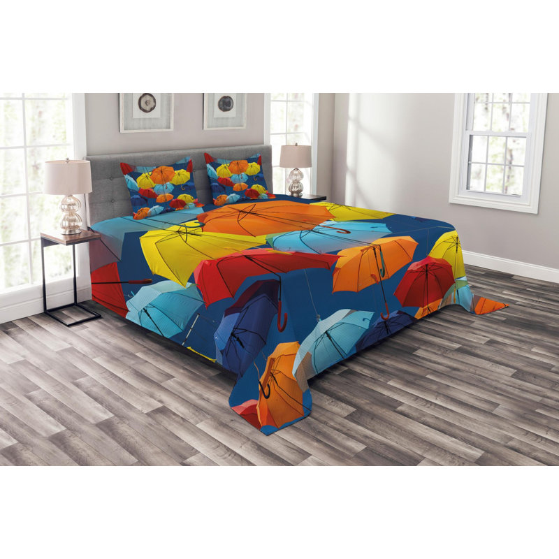 Modern & Contemporary Polyester Coverlet, Queen Coverlet + 2 Shams