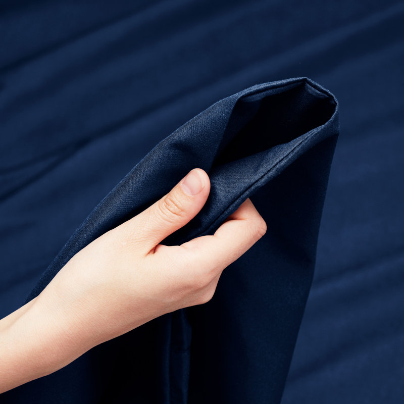 Ensemble de draps luxueux en microfibre, Simple, Bleu marine