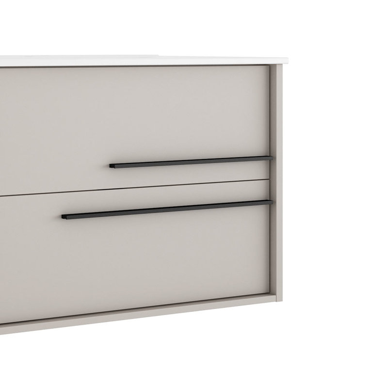 Armoire de salle de bain de la collection AQUA de DAX, Beige/Argenté, L 40 po