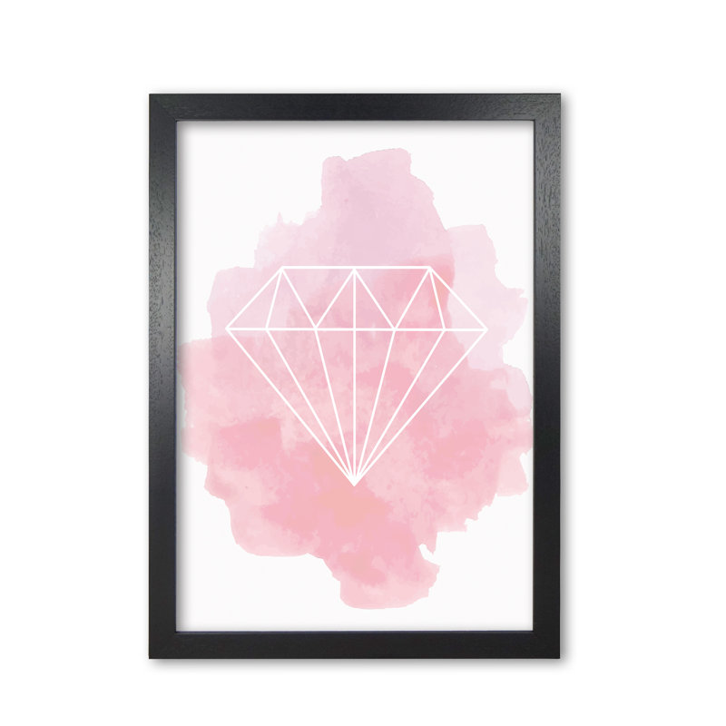 Geo Diamond - Print, Black Grain Frame, 42 cm H x 30 cm W x 5 cm D