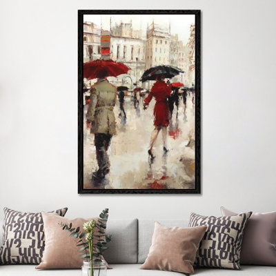 Parting On A Paris Street by Lorraine Christie - Painting on Canvas
