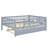 Wood Daybed with Trundle and Fence Guardrails-317973216-317973229