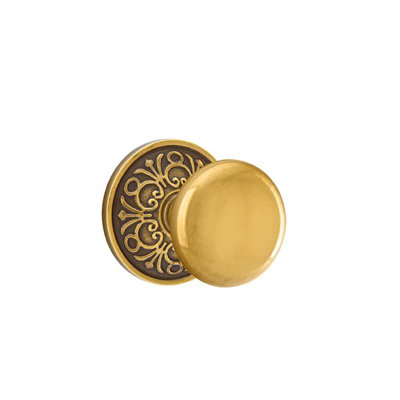 Ensemble de boutons de passage Emtek avec rosette Lancaster et bouton Providence