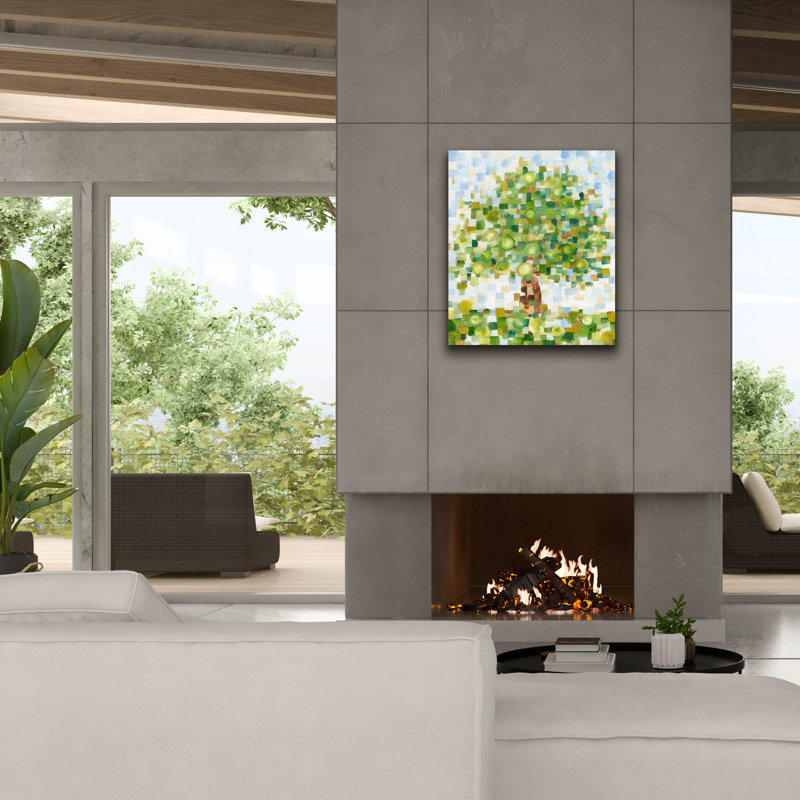  «Quilted Tree 2» par Ethan Harper, art mural sur toile, 26 po x 30 po
