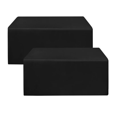 Ensemble de 2 vêtements de table rectangulaires pour tables de 6 pieds, housse de table en tissu de polyester pour foire commerciale, salon d'artisanat, fêtes, anniversaire, mariage