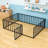 Metal Floor Bed Frame With Enclosed Fence And Swing Door-836298468-836298470