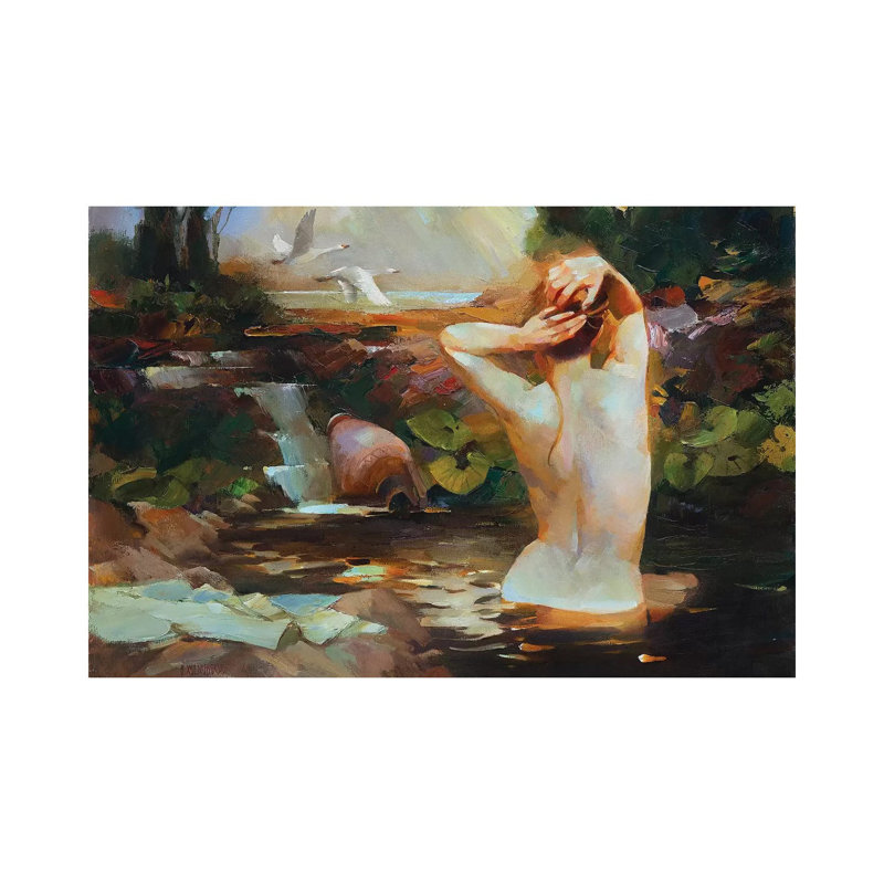 Swan Lake 1 Piece Wrapped Canvas Painting, 66.04 cm H x 45.72 cm W x 1.91 cm D
