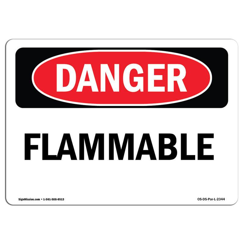 Plaque en aluminium inflammable 12 x 18, H 18 po x l 24 po x P 0,1 po