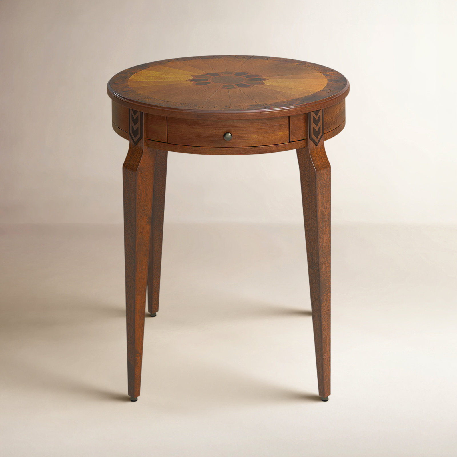 Amberwood 20" End Table, Olive Ash Burl