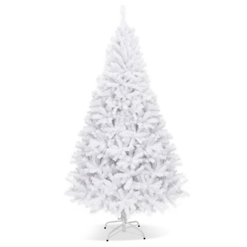 Arbre de Noël blanc avec support en métal, 7.5'