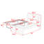 Lit plateforme double tapissier avec couchette simple Juvraj-220057455