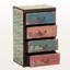 Armoire de rangement vintage à 4 tiroirs Flourish, H 25,29 po x l 15,38 po x P 11,48 po Flourish