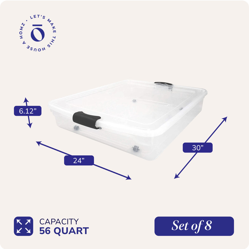 Ensemble de 56 bacs de rangement en plastique, 8
