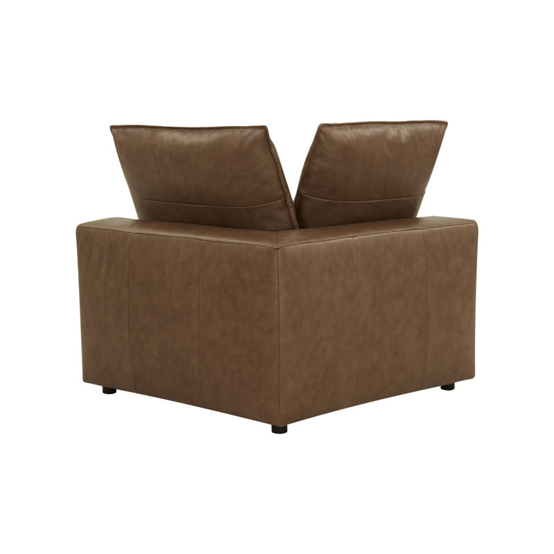 Hadleigh Brown Leather Corner Chair