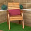 52 x 20cm Back Cushion for Single Wooden Garden Chair in Burgundy-1082409127-1082409124