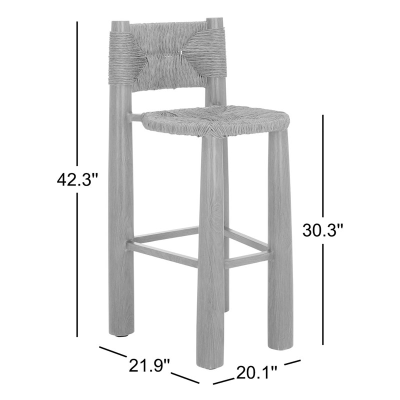 Romona Rattan Weaving Round Outdoor Barstool
