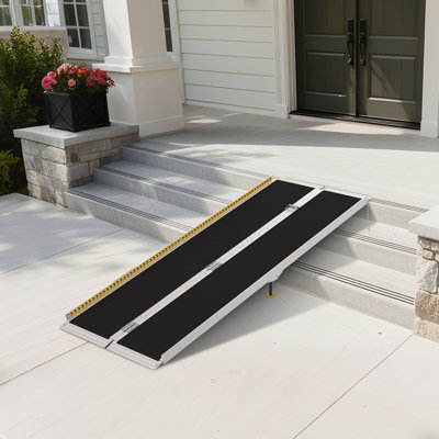 60/72/84/96/120'' L Portable Wheelchair Ramp For Doorways, Wheelchair Ramps For Home Steps, Stairs, Curbs, Scooter, Entrance