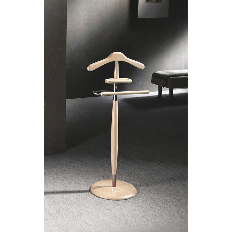 Solid Wood Freestanding Valet Stand, Natural