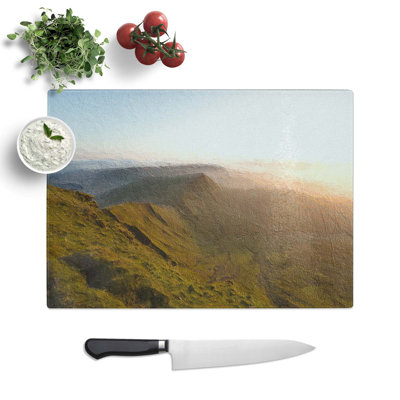 Tempered Glass Pen Y Fan in the Brecon Beacons Wales Chopping Board