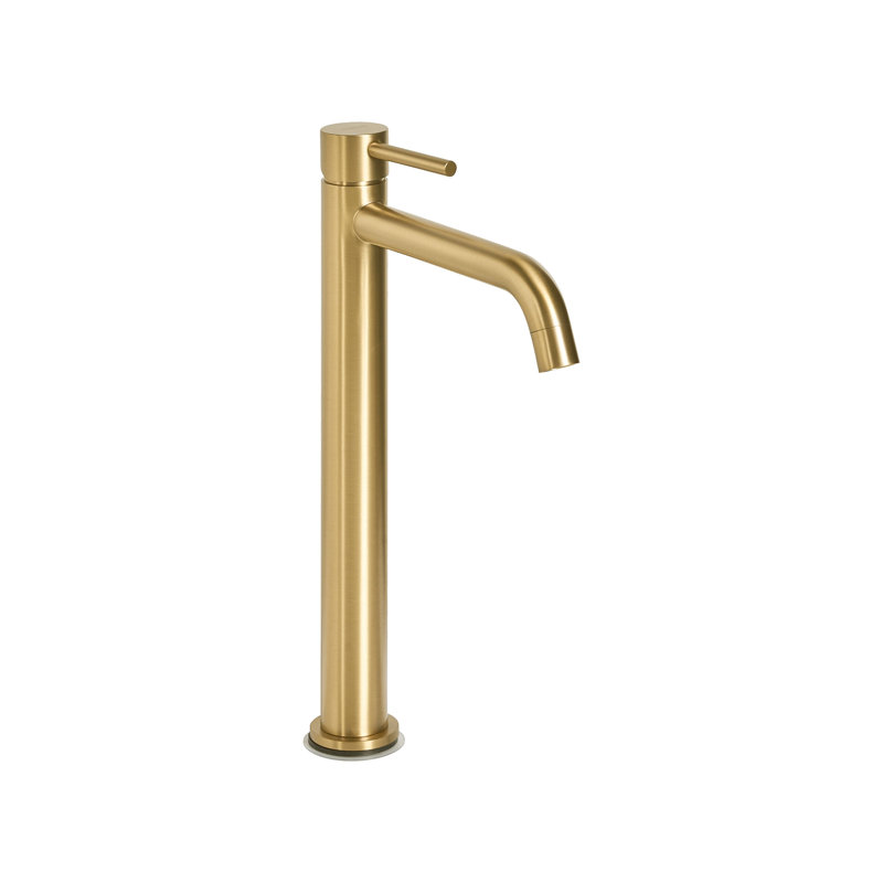 Tall Basin Mixer Tap Magill Brass Gold, Gold