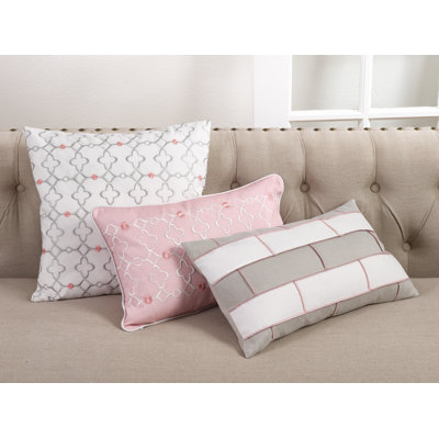 Brick Geometric Tile Lumbar Pillow