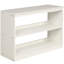 Lit mezzanine simple en pin massif blanc avec cabinet et bureau de rangement-1790438254