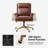 Heeg Transitional High-Back Genuine Leather Executive Office Chair with Nailhead Trim and Tilting Function-117302344
