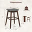 Ensemble de 4 tabourets de bar pivotants de 30 po avec siège et repose-pieds rembourrés-129370594