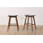 Mid-Century Modern Solid Wood Amner Counter Stool
