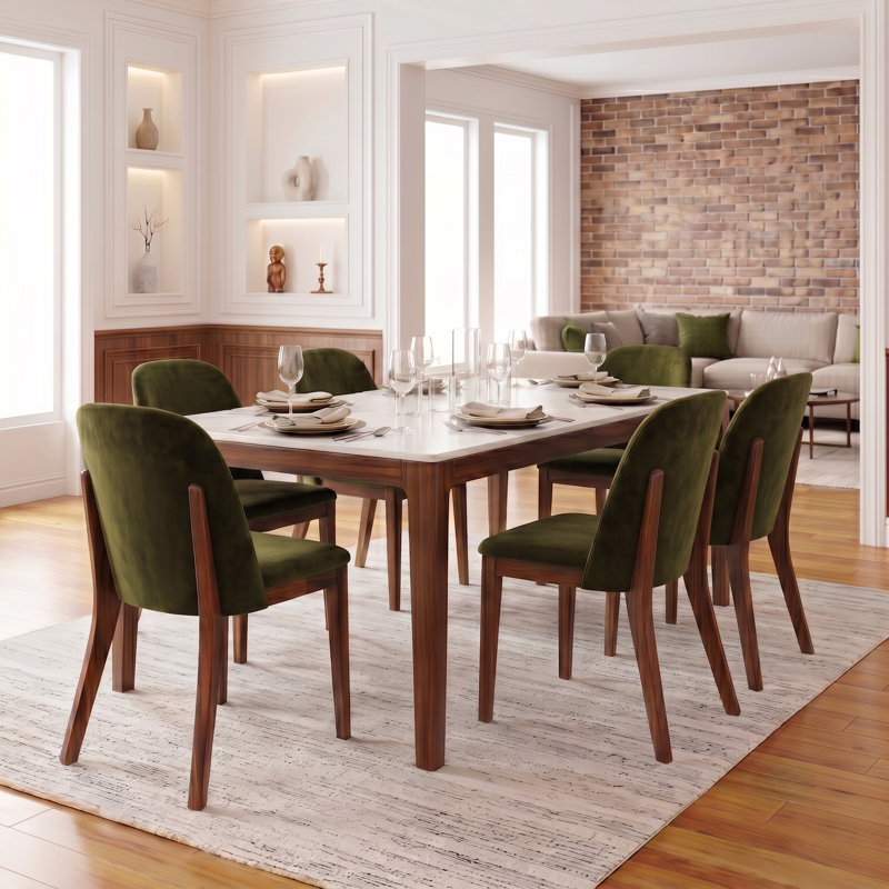 Chaise Bargman, Velours vert