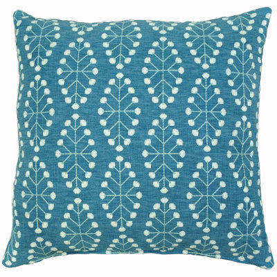 Calluna Embroidered Square Throw Pillow