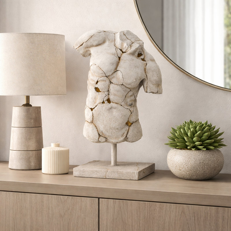 Sculpture Decorative Objects for Home Decor – Modern Indoor Statues and Figurines – Stylish Decorations for Living Room Shelf or Kitchen Decor Accent