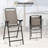 Patio Folding Bar Stool Set Of 2 With Metal Frame And Footrest-782215229