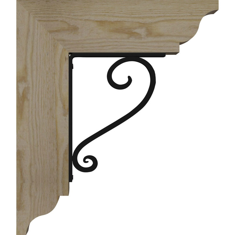 Edwards Triple Brace Ironcrest Bracket, 16"H x 13 1/2"D, 3 1/2"W x 4"T Douglas Fir (Smooth)