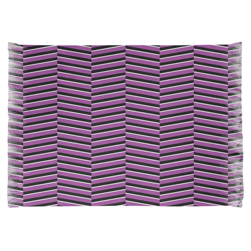 Tapis à rayures mauves, Non