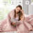 Phoebe Blush Diamond Quilted Ruffle Edge 2-Piece Twin/Twin XL Comforter Set-293093507-293093511