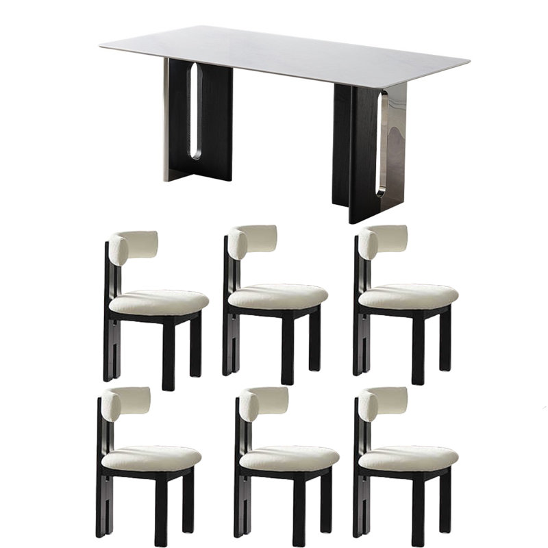 Ensembles de table de salle à manger légers et luxueux., H 29,53 po x L 62,99 po x l 31,5 po